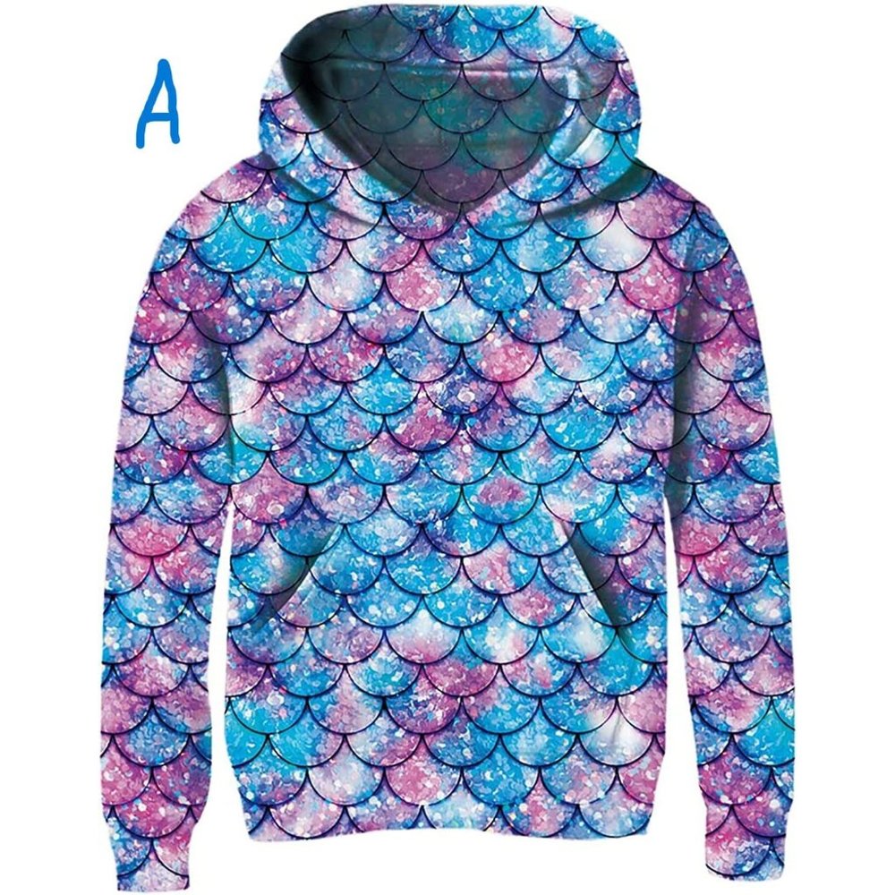 New Pullover Hoodies 3D Graphic Printed Hooded Sweatshirt with Pocket - Picture 2 of 10
